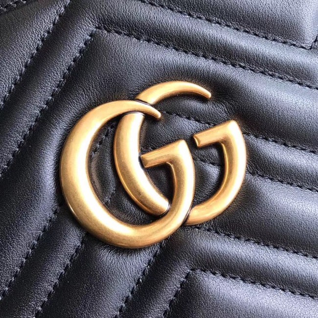 Gucci GG Marmont matelasse medium tote 524578 black 