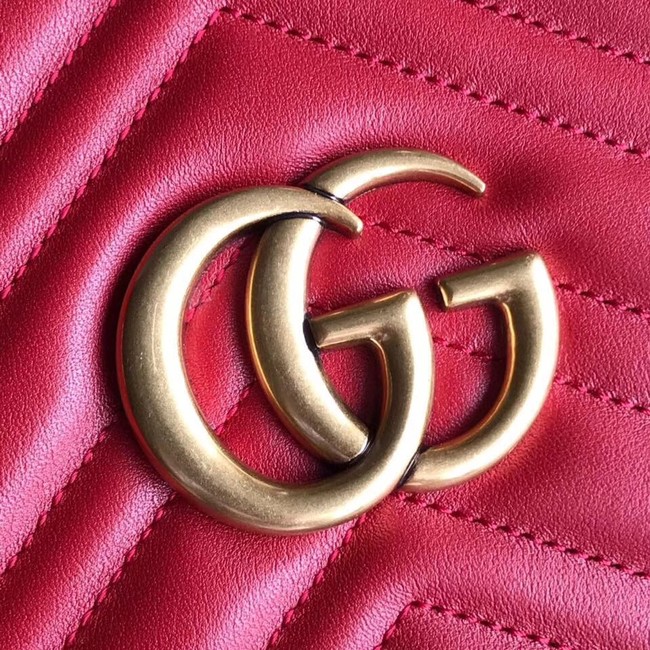 Gucci GG Marmont matelasse medium tote 524578 red 