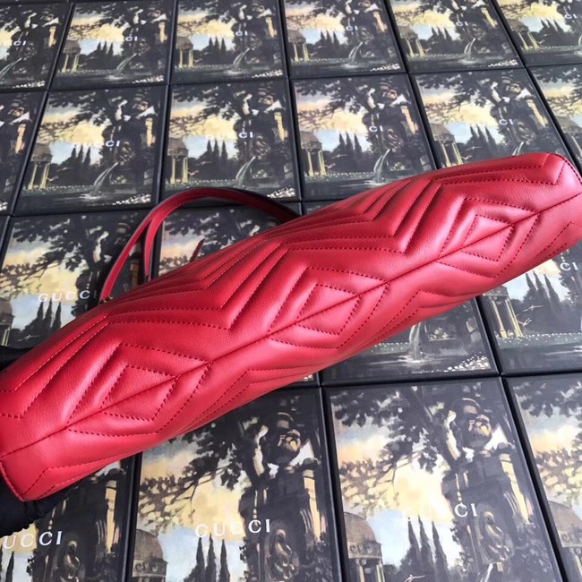 Gucci GG Marmont matelasse medium tote 524578 red 
