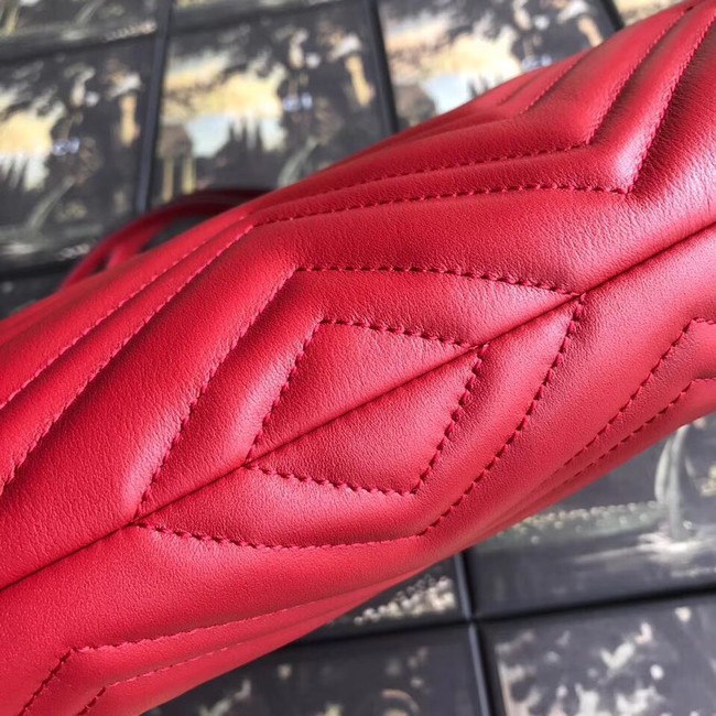 Gucci GG Marmont matelasse medium tote 524578 red 