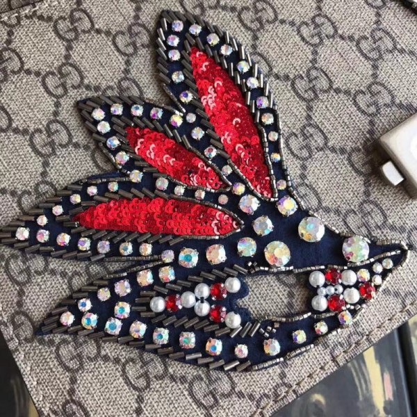 Gucci Dionysus GG Snakeskin Medium Shoulder Bag with Appliqu 400235 2018