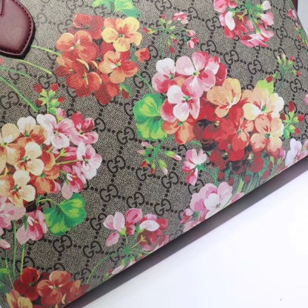Gucci GG Supreme Tote with Bloom Print 453705 Pink 2018