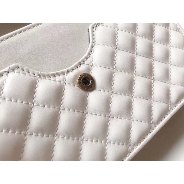 Gucci Quilted Leather Chain Shoulder Bag White 2018