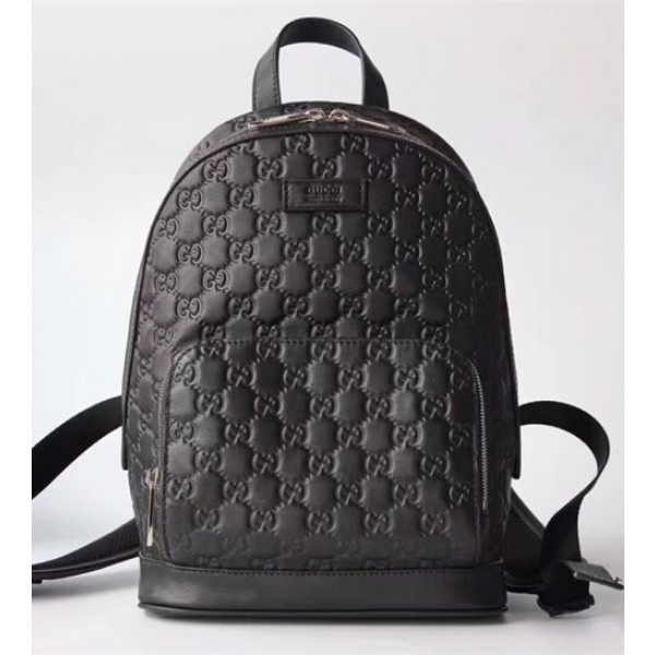 Gucci Signature Leather Backpack 450967 Black 2018