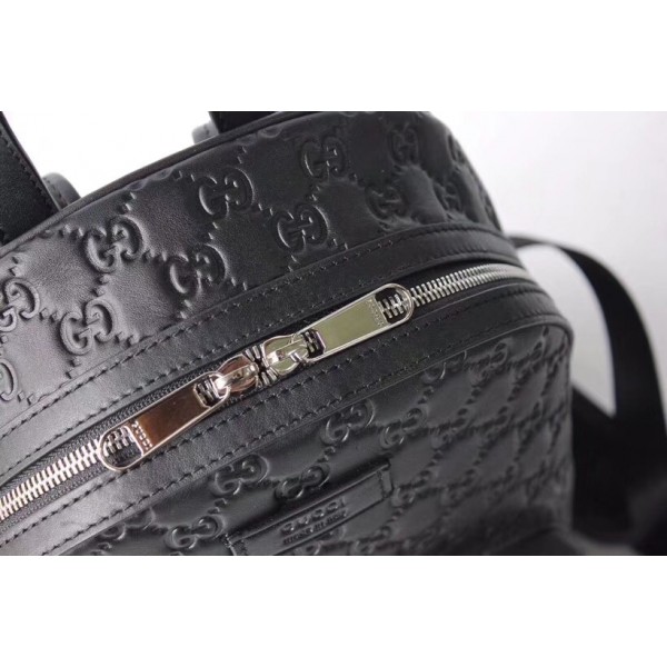 Gucci Signature Leather Backpack 450967 Black 2018
