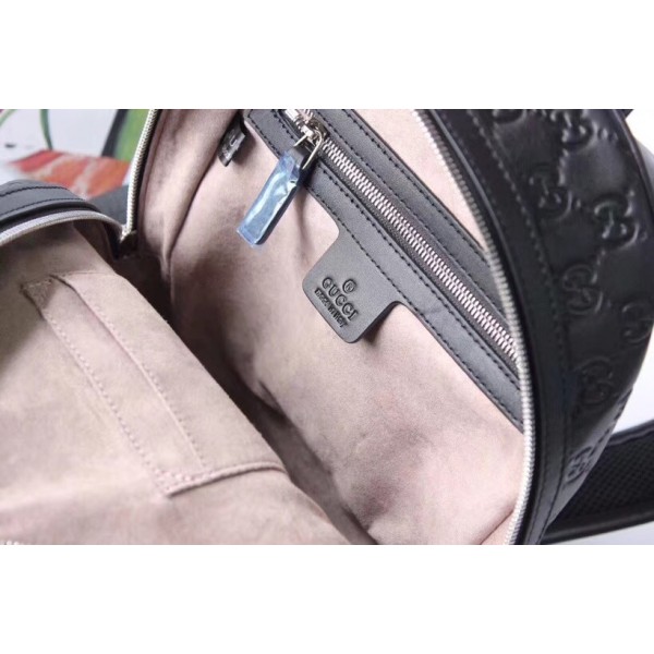 Gucci Signature Leather Backpack 450967 Black 2018