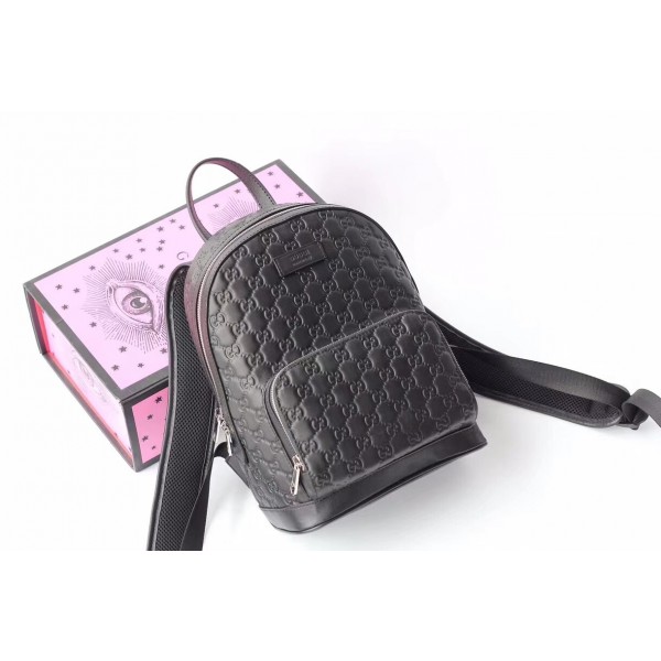 Gucci Signature Leather Backpack 450967 Black 2018
