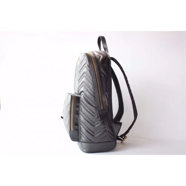 Gucci GG Marmont Matelassé Backpack 523405 Black 2018