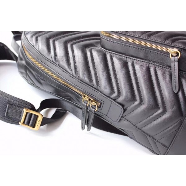 Gucci GG Marmont Matelassé Backpack 523405 Black 2018