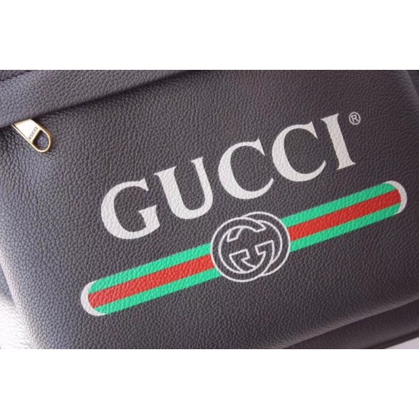 Gucci Print Leather Backpack 547834 Black 2018