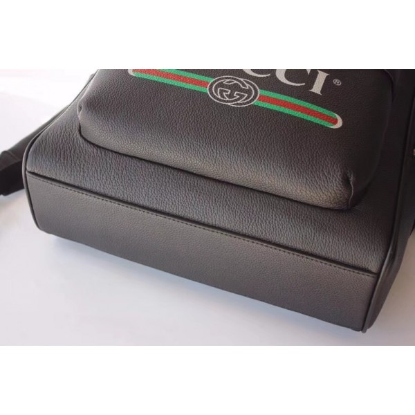 Gucci Print Leather Backpack 547834 Black 2018