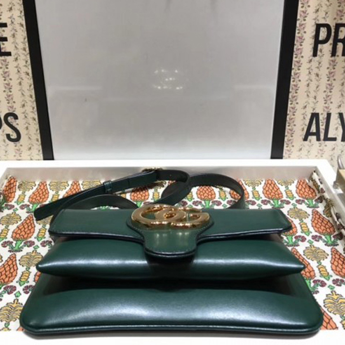Gucci Arli Small Shoulder Bag 550129 Green 2018