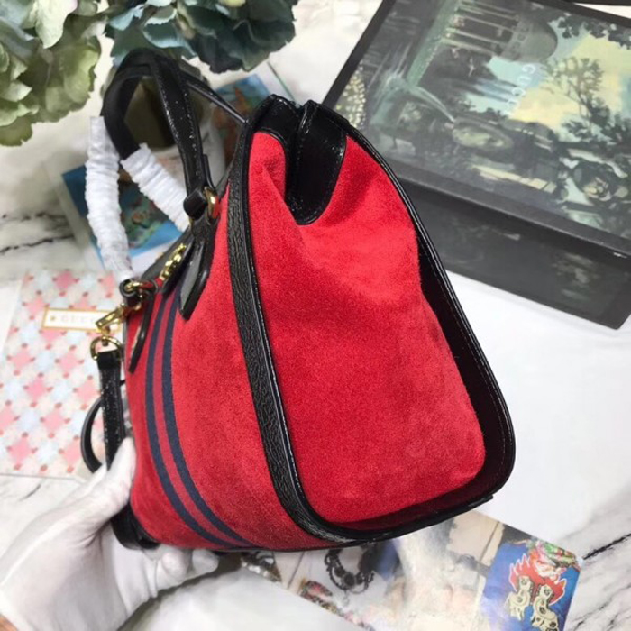 Gucci Ophidia Small Suede Tote Bag 547551 Red 2018