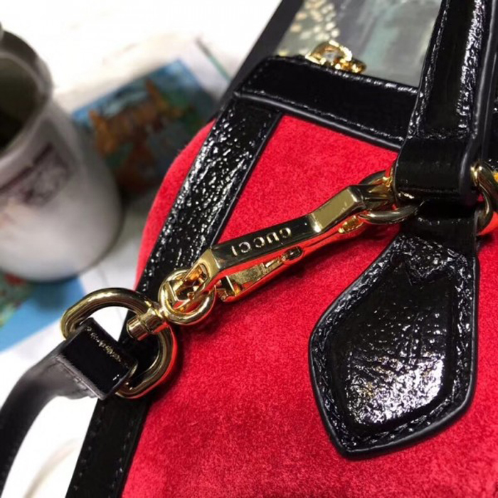 Gucci Ophidia Small Suede Tote Bag 547551 Red 2018