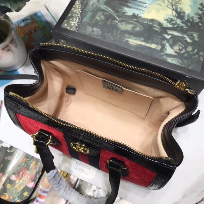 Gucci Ophidia Small Suede Tote Bag 547551 Red 2018