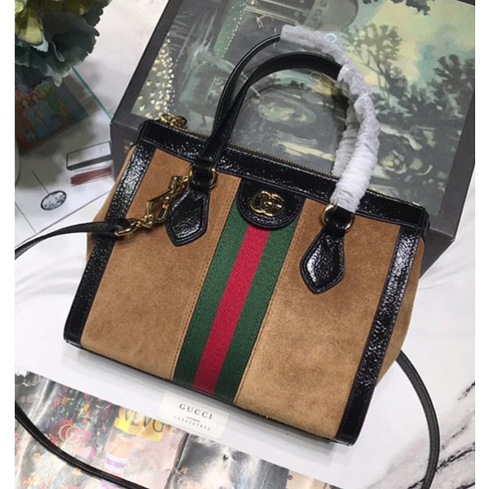 Gucci Ophidia Small Suede Tote Bag 547551 Camel 2018