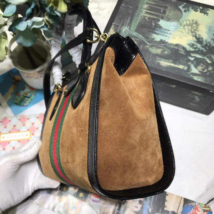 Gucci Ophidia Small Suede Tote Bag 547551 Camel 2018