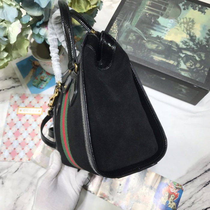 Gucci Ophidia Small Suede Tote Bag 547551 Black 2018