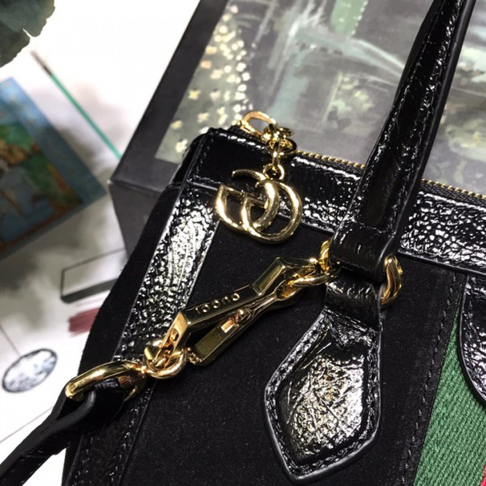 Gucci Ophidia Small Suede Tote Bag 547551 Black 2018