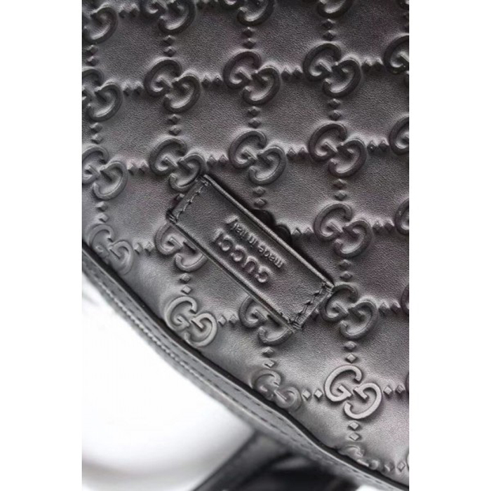Gucci Signature Leather Backpack 406370 Black 2018