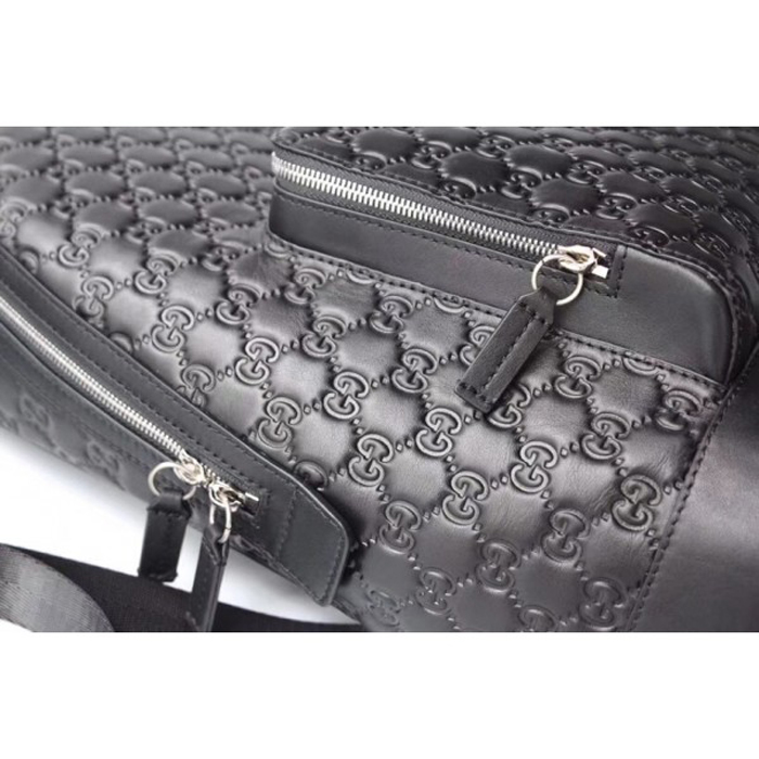 Gucci Signature Leather Backpack 406370 Black 2018