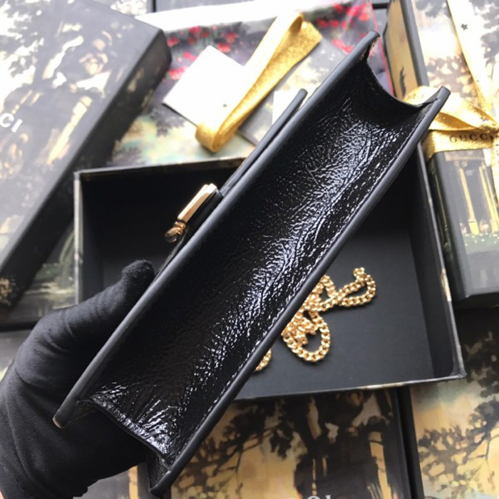Gucci Sylvie Velvet Chain Bag 494642 Black 2018