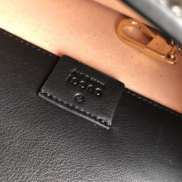 Gucci Sylvie Velvet Chain Bag 494642 Black 2018