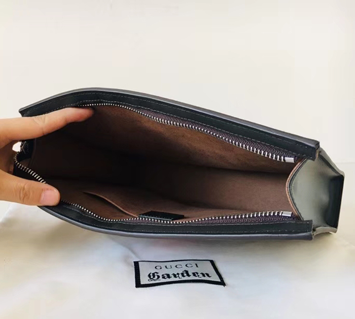 Gucci Mens GG Supreme Web Pouch 475316 Beige 2018