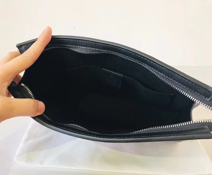Gucci Mens GG Supreme Web Pouch 475316 Black Grey 2018