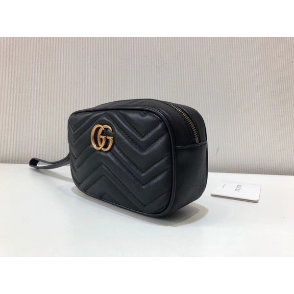 Gucci GG Marmont Matelassé Clutch 443438 Black 2018