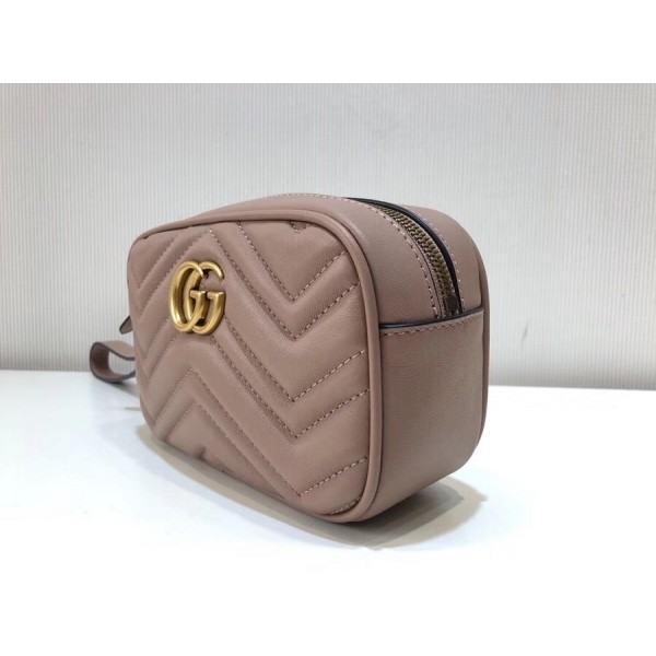 Gucci GG Marmont Matelassé Clutch 443438 Dusty Pink  2018