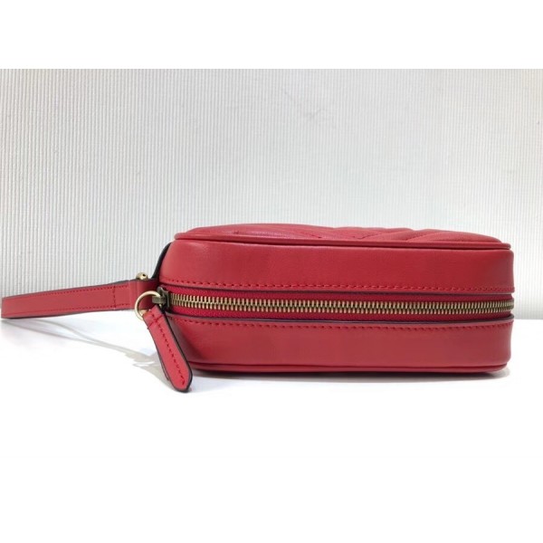 Gucci GG Marmont Matelassé Clutch 443438 Red 2018