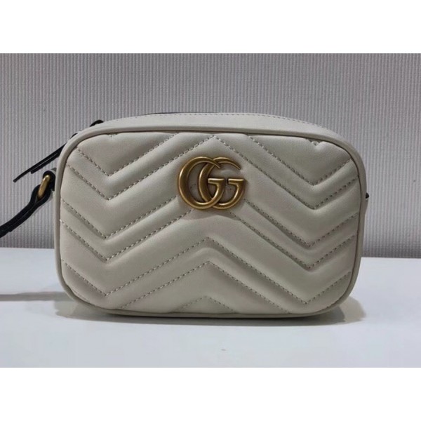 Gucci GG Marmont Matelassé Clutch 443438 White 2018