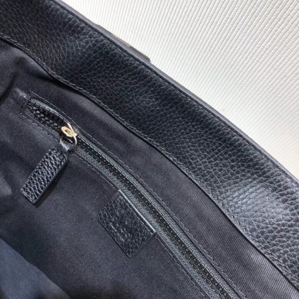 Gucci GG Nylon Shopping Tote 449176 Black/Grey 2017