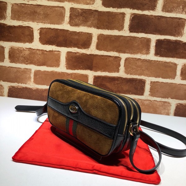 Gucci Ophidia Suede Mini Bag 546597 Brown 2018
