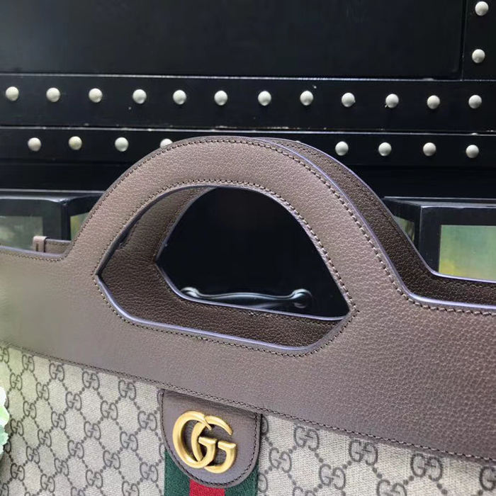 Gucci Ophidia GG medium Top Handle Tote 547941 Dark Coffee