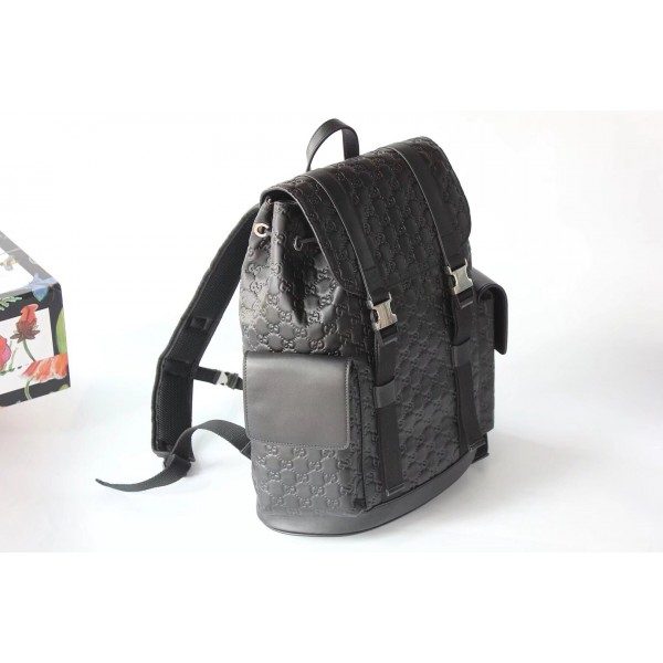 Gucci Signature Leather Backpack 450958 Black 2018