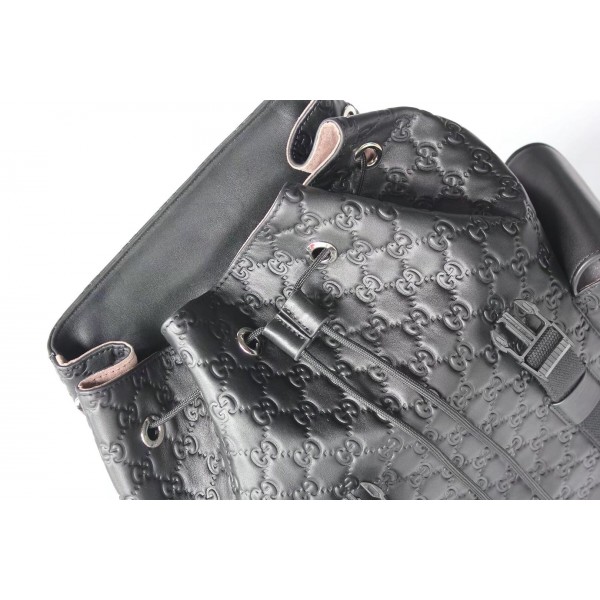 Gucci Signature Leather Backpack 450958 Black 2018