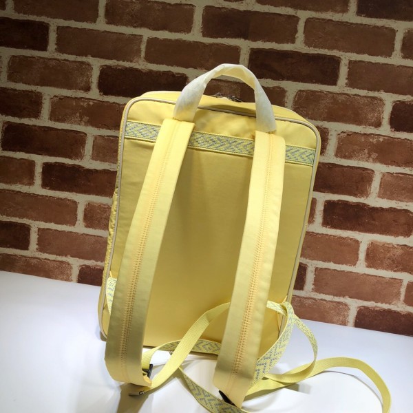 Gucci Medium Backpack with Interlocking G Print 536724 Yellow 2018