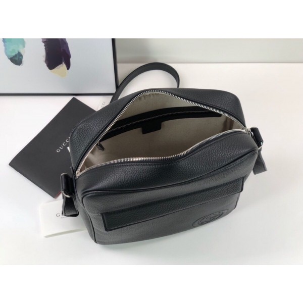 Gucci Leather Men's Messenger Bag 337084 Black 2018