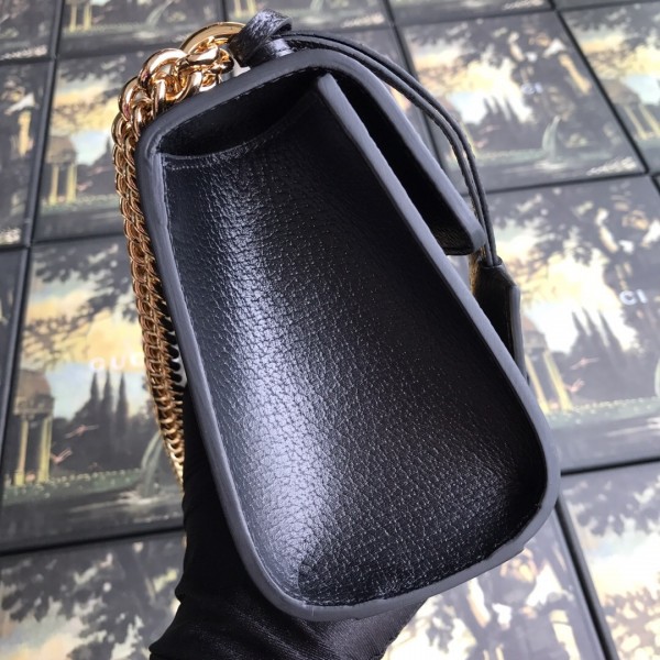 Gucci Padlock Bee Star Small Shoulder Bag 432182 Black 2019