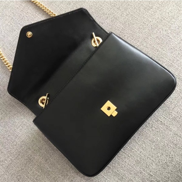 Gucci Interlocking G Horsebit Rajah Small Shoulder Bag 537243 Black 2019