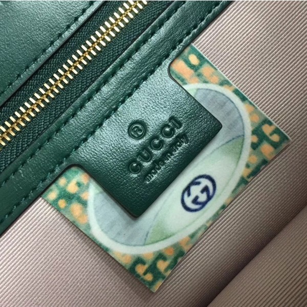 Gucci Interlocking G Horsebit Rajah Small Shoulder Bag 537243 Green 2019