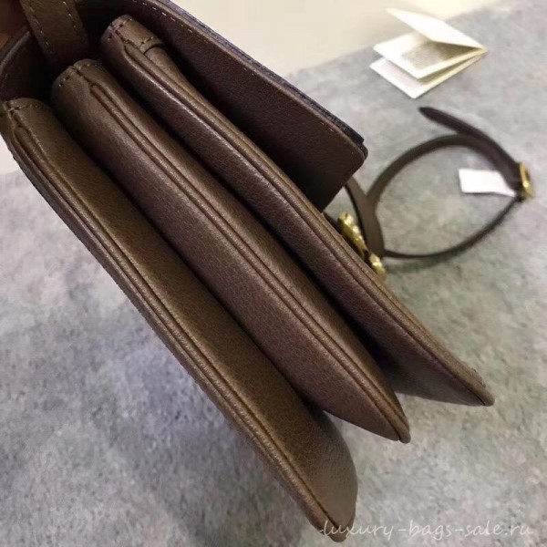 Gucci Queen Margaret Metal Bee Web GG Supreme Medium Shoulder Bag 524356 coffee 2018