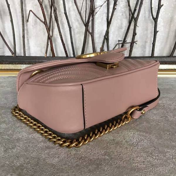 Gucci Now GG Marmont Mini Shoulder Bag 446744 Light Pink 
