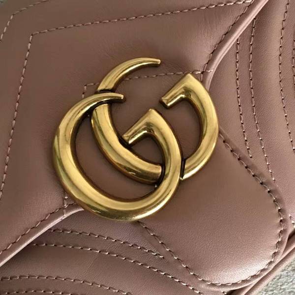 Gucci Now GG Marmont Mini Shoulder Bag 446744 Light Pink 