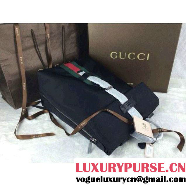 Gucci Black Techno Canvas Backpack 337075 (1b77-140 )