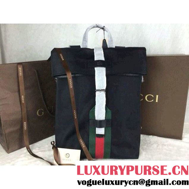 Gucci Black Techno Canvas Backpack 337075 (1b77-140 )