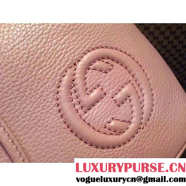 Gucci Sohho Leather Drawstring Backpack In Nude Pink 368588 (1b77-042707 )