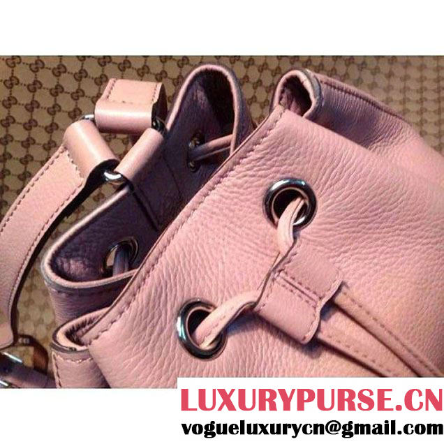 Gucci Sohho Leather Drawstring Backpack In Nude Pink 368588 (1b77-042707 )